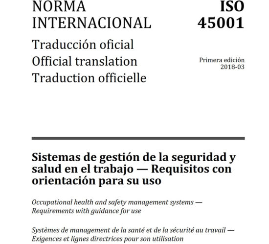 Publicada la ISO 45001